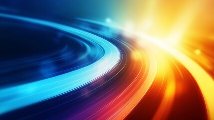 Wall Mural - abstract light trails swirling towards bright light source