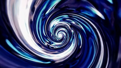 Aufkleber - Abstract blue spiral vortex with dynamic swirling patterns, digital art concept