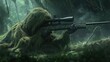 © minahus - Camouflaged Sniper in the Forest