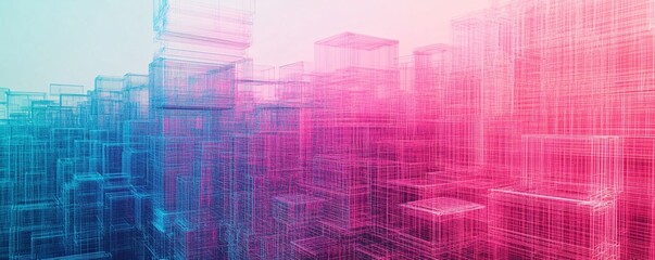 Aufkleber - Abstract 3d city rendering showing modern architecture