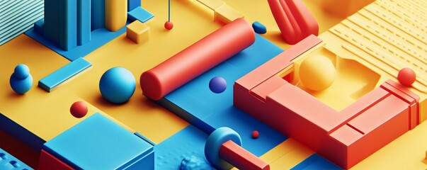 Leinwandbilder - Abstract geometric shapes forming intricate modern design