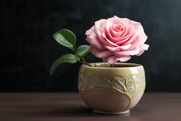 Wall Mural - rose in vase