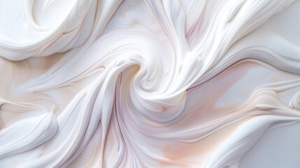 Wall Mural - Swirling cream texture with soft pastel hues, creating a visually soothing backdrop for design projects