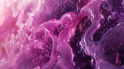 Wall Mural - Abstract fluid texture in vibrant purple hues with soft light reflections, creating a dreamy background effect