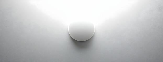 Wall Mural - Round light fixture, wall mount, interior, minimalist design