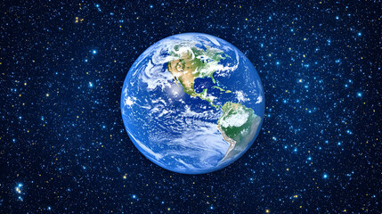 Wall Mural - Earth from space, night sky background, planet, environmental