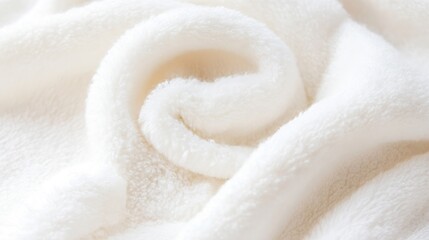 Poster - Soft and Cozy White Fabric Texture Draped Elegantly for a Warm Atmosphere : Generative AI