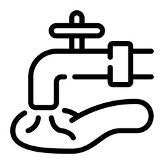 Wall Mural - water supply line icon