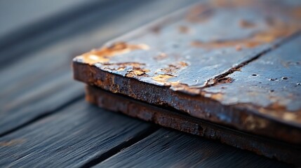 Wall Mural - Rustic and weathered wooden planks showcasing deep textures and organic beauty of aged materials under natural light : Generative AI