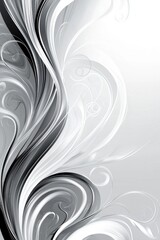 Wall Mural - Abstract background with gray and white swirls, sleek metallic design, no text or logo elements. 