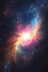 Wall Mural - vibrant cosmic nebula in outer space