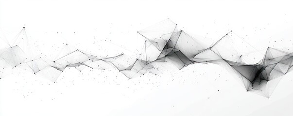 Poster - Abstract Geometric Network Structure Digital Background for Big Data Science Illustration