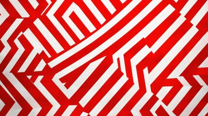 Poster - Red white abstract lines pattern texture background design