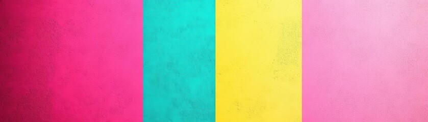Poster - Colorful striped wallpaper featuring pink yellow and green horizontal lines in a vibrant pattern