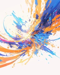 Wall Mural - abstract colorful splash effects background featuring dynamic patterns and bold colors. emphasizing 