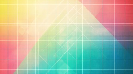 Leinwandbilder - Colorful abstract background featuring geometric squares and lines in vibrant hues and patterns