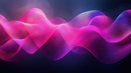 Poster - Abstract pink purple wave energy dark background design