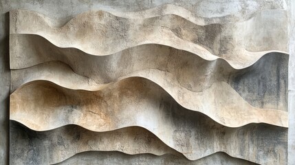 Wall Mural - abstract three dimensional relief pattern resembling rolling sand dunes