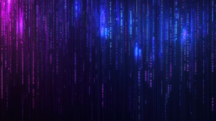Abstract image displays falling light patterns with a digital aesthetic