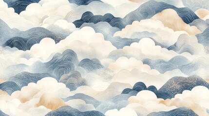 Wall Mural - abstract pattern of swirling dark clouds