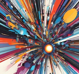 Wall Mural - illustration of abstract technology background.