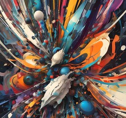 Wall Mural - illustration of abstract technology background.