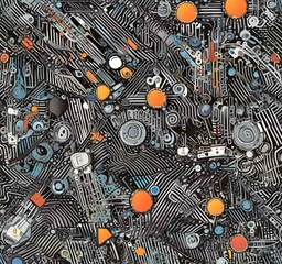 Wall Mural - illustration of abstract technology background.