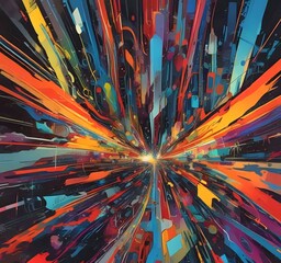 Wall Mural - illustration of abstract technology background.