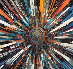 Wall Mural - illustration of abstract technology background.