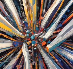 Wall Mural - illustration of abstract technology background.