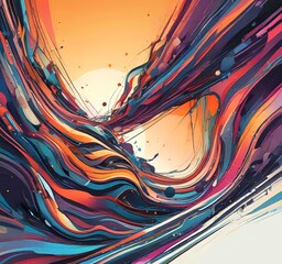 Wall Mural - illustration of abstract technology background.