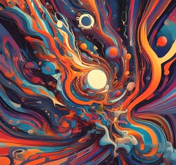 Wall Mural - illustration of abstract technology background.