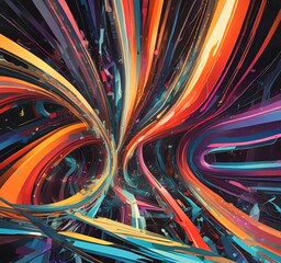 Wall Mural - illustration of abstract technology background.