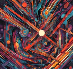 Wall Mural - illustration of abstract technology background.