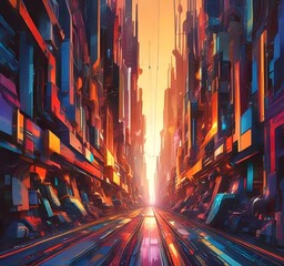 Wall Mural - illustration of abstract technology background.