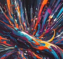 Wall Mural - illustration of abstract technology background.