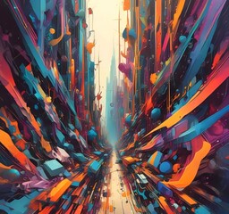 Wall Mural - illustration of abstract technology background.