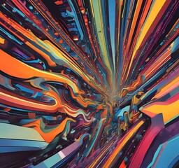 Wall Mural - illustration of abstract technology background.