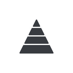 Wall Mural - diagram pyramid vector icon