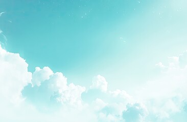 Wall Mural - serene sky, cloudscape, aerial view, pastel, background