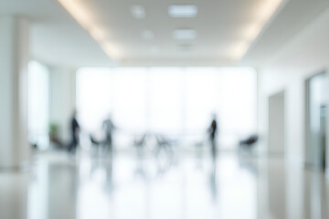 Wall Mural - empty white business office with blurred background
