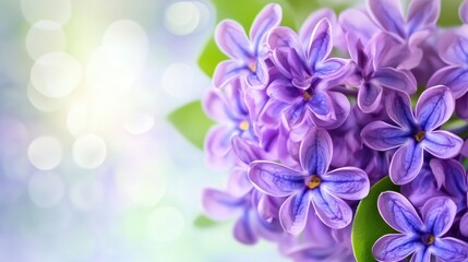 Sticker - Blooming lilac flowers create a soft and beautiful spring image