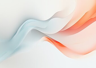 Wall Mural - Abstract flowing pastel waves, light background, design element