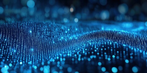 Digital background perfect for tech processes, neural networks, artificial intelligence, data transfer and encryption, digital archives, sound and graphic presentations, science, education, futuristic