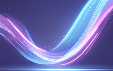 Wall Mural - Abstract neon light waves background with neon light waves and bold color contrasts. Emphasizing dynamic visual impact and artistic intensity, ideal for vibrant designs and modern visuals.