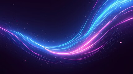 Wall Mural - abstract neon wave patterns background featuring vibrant hues and dynamic movement. emphasizing ener