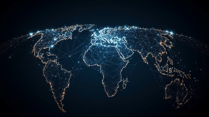 Wall Mural - abstract blue digital background featuring a big data visualization with a scientific theme