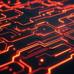 ai-driven ui developer, glowing quantum circuits forming a futuristic web layout