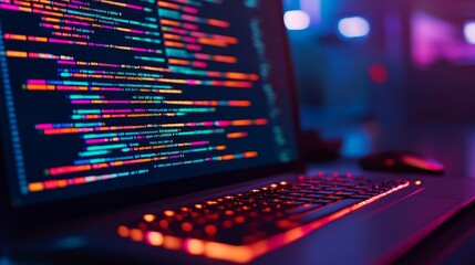 dreamy coder workspace, web design elements appearing as luminous energy waves