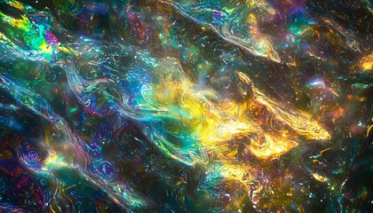 Wall Mural - colorful abstract fluid pattern with luminous swirls and vibrant hues